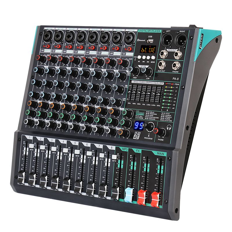 Mesa de Mistura profissional 11 Canais c/ DSP USB MP3 AUX EQ FX MUTE