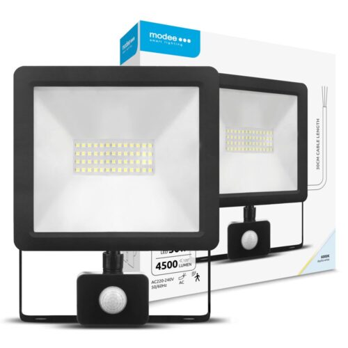 Projetor LED IP65 Exterior 50W c/ Sensor 6000K 4500lm - Modee