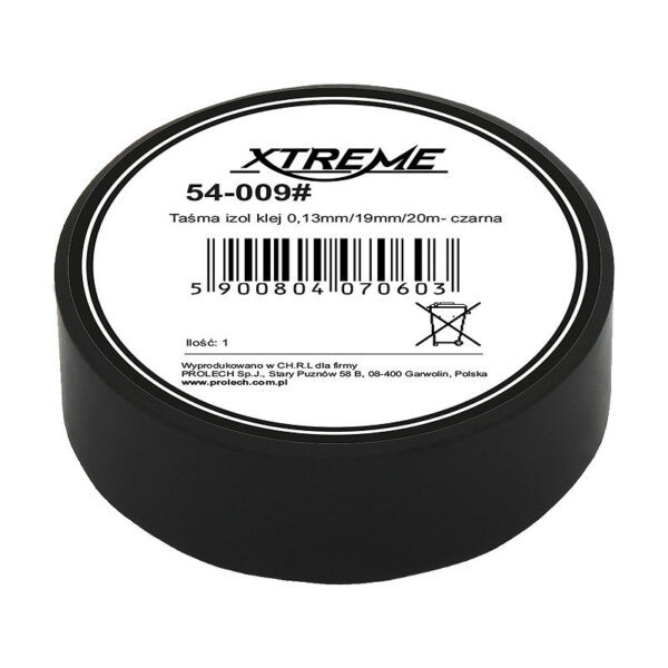 Fita adesiva de isolamento 0.13mm / 19mm / 20m - preto