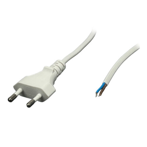 Cabo de Alimentação 2×0.75mm Branco – 2 metros