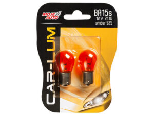 Lâmpada BA15S 12V 21W S25 (2 unidades) - laranja