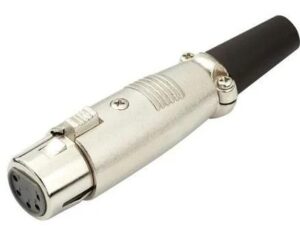 Ficha XLR 5 pinos Fêmea