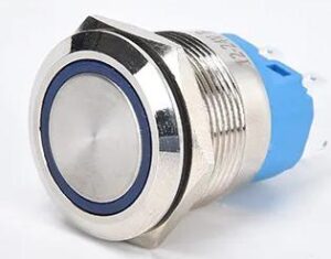 Botão de pressão de metal de 16mm à prova d'água com Luz 12/24v