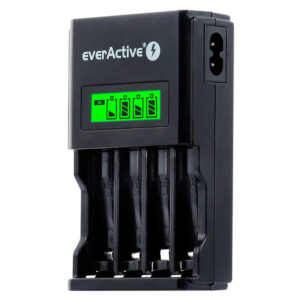 Carregador de 4 Pilhas Ni-MH (AA e AAA) EverActive NC-450 Black Edition