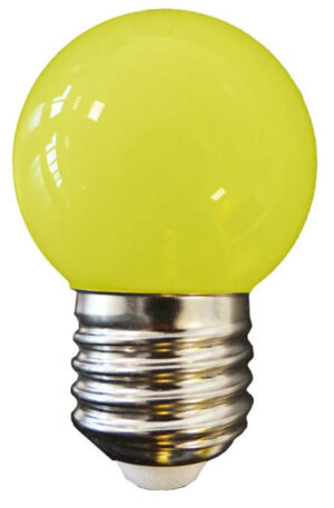 Lâmpada E27 2W globo G45 amarela 270Lm