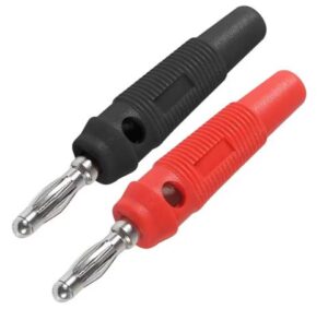 Par de bananas macho isoladas, 32A 4mm