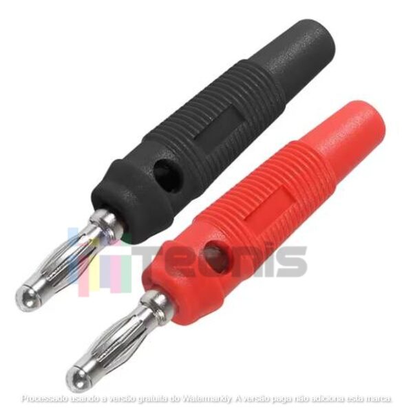 Par de bananas macho isoladas, 32A 4mm