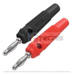 Par de bananas macho isoladas, 32A 4mm