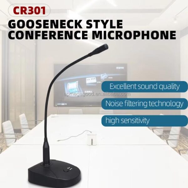 Microfone cardiode de Haste "gooseneck" 48cm com interruptor - Image 2