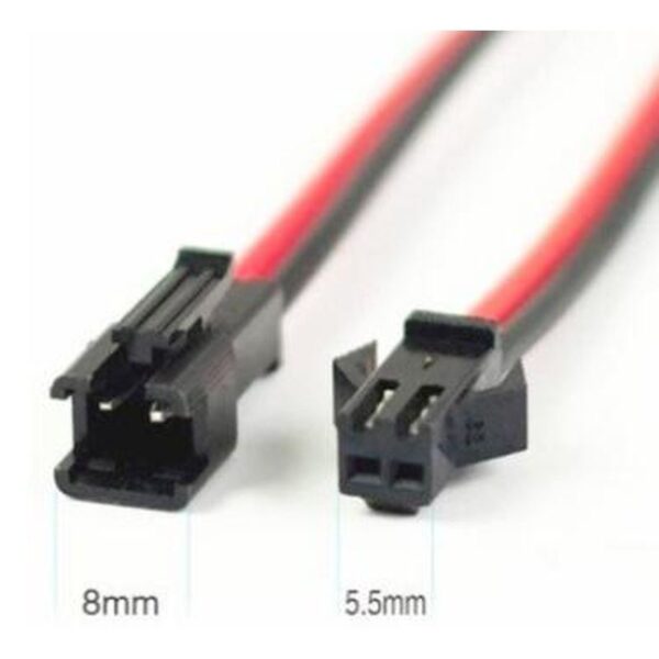 CABO 2 VIAS COM CONEXÃO DE 30 CM COM CONECTORES JST MACHO-FÊMEA - Image 2