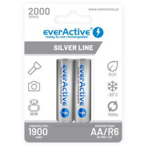 Blister 2 Pilhas AA Recarregáveis 1.2V Ni-Mh 2000mAh - everActive