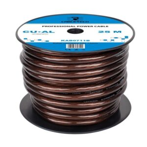 Cabo de Alimentação p/ Amplificadores Auto Preto 12 mm - metro