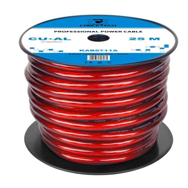 Cabo de Alimentação p/ Amplificadores Auto Vermelho 12 mm - metro