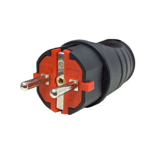 Ficha Alimentação Schuko 220V 16A Macho PVC