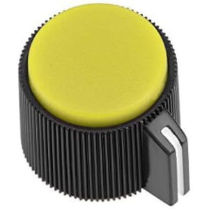 Botão para potenciómetro parafuso 6mm - Amarelo