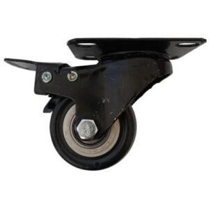 Rodas Rotativas 50mm PVC com travão p/ Rack e colunas de som