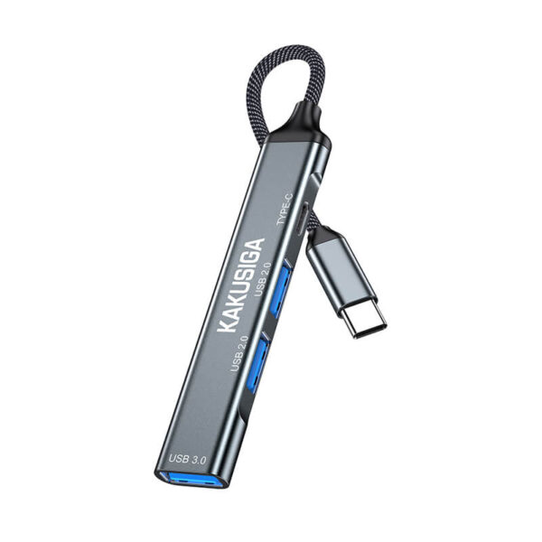 Hub USB-C c/ 4 Portas (1x USB-C / 2x USB 2.0/ 2x USB 3.0)