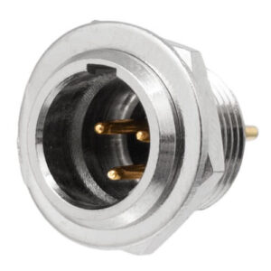 Ficha mini-XLR 3 pinos Macho Painel