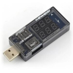 Testador de corrente e voltagem USB duplo