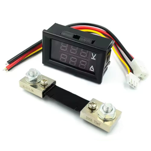 Voltímetro Amperímetro Digital DC 100V 100A c/ Shunt