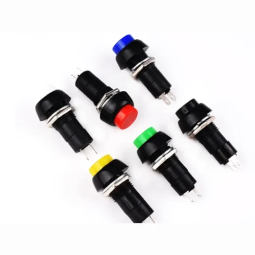 Interruptor Monentâneo de Pressão On / Off - 17mm Preto