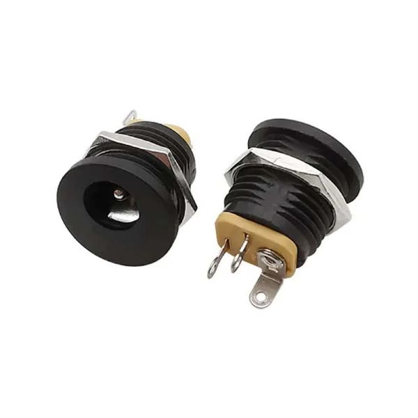 Ficha DC 5.5x2.1mm fêmea Painel 3A 12V DC