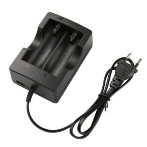 Cargador con 2 baterías de litio 18650, 220 V