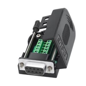 Terminales serie DB9 hembra sin soldadura con conector de carcasa RS232 485