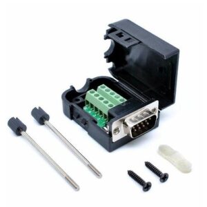 Terminales serie DB9 macho sin soldadura con conector de carcasa RS232 485