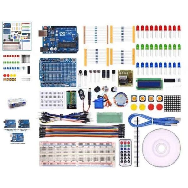 Kit inicial UNO R3 com fio de placa de ensaio LED