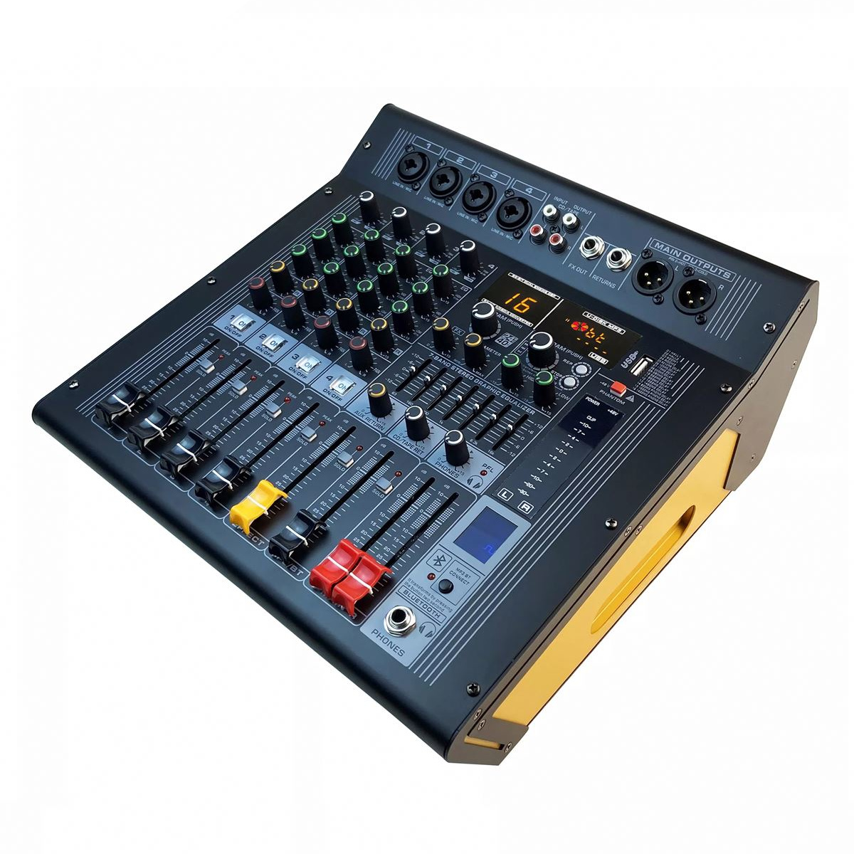 Mesa de Mistura profissional Amplificada Design Allen e Heath 7 canais 600Wx2