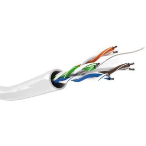 Cabo de rede CAT 6 U/UTP multifilar - branco (metro)