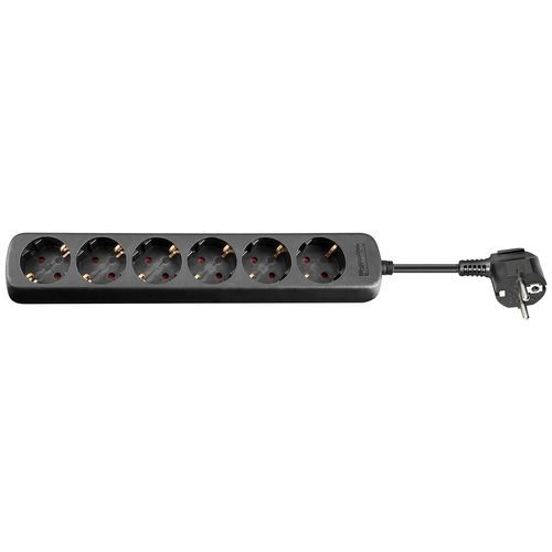 Extensão Elétrica 6 Tomadas Preta - 5 metros