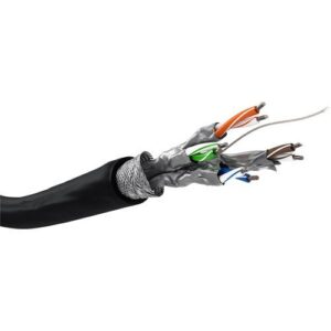 Cabo de rede externo CAT 6 S/FTP unifilar (PiMF) preto (metro)