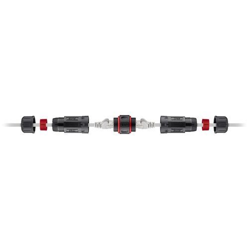 União para cabos de rede RJ45 CAT6 STP interior / exterior (IP68)