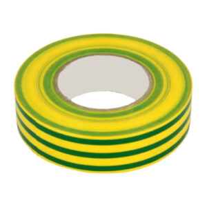 Cinta adhesiva aislante 0.13 mm / 15 mm / 10 m - verde / amarillo