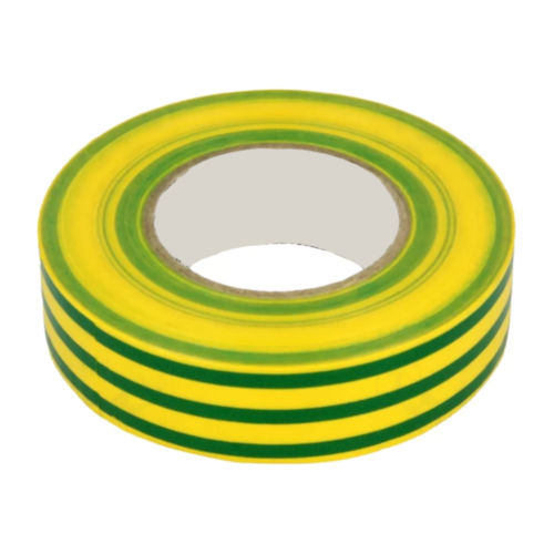 Fita adesiva de isolamento 0.13mm / 15mm / 10m - verde / amarela