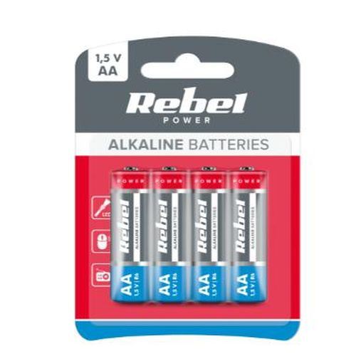 Pack 4 Pilhas Alcalinas AA LR6 - REBEL EXTREME