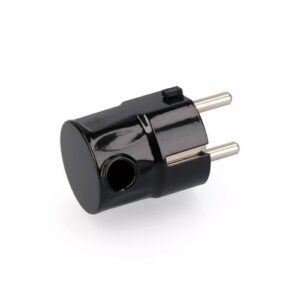 Conector macho T/Shuck ABS lateral 16 A 250 V (negro) - EDM