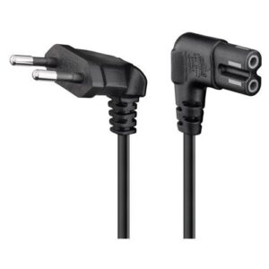 Cable de alimentación tipo 8 en ángulo (2 x 0.75 mm) - 2 metros