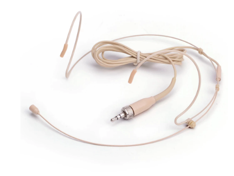 Microfone de cabeça cor de pele clara c/ Ficha Jack 3.5mm com rosca