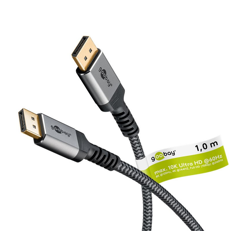 Cabo DisplayPort 8K/60 Hz (54Gbit/s) 1 metro - GOOBAY