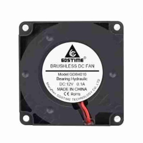 Ventilador 12V DC de refrigeração turbocompressor 40x40x10mm