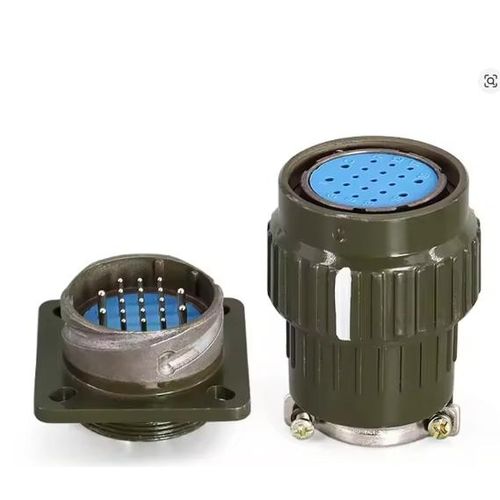 Conector Industrial Y28M Tipo Fixo 28mm 19 pinos com Soquete de Aviação