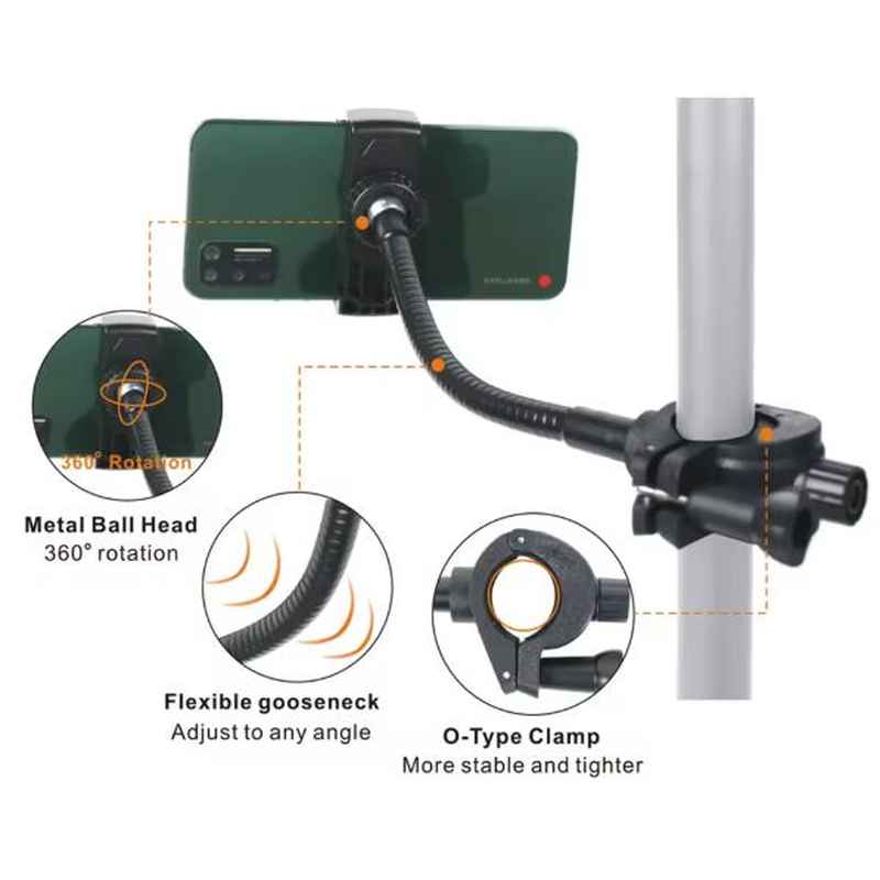 Suporte para telemovel no tripe de microfone - Image 2