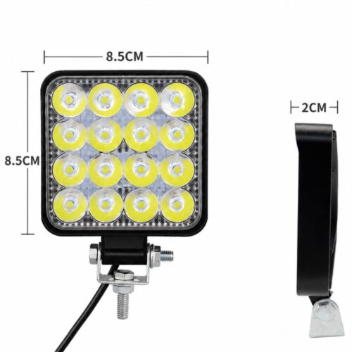 Foco de Trabalho LED 48W Quadrado para carro 12V /24V