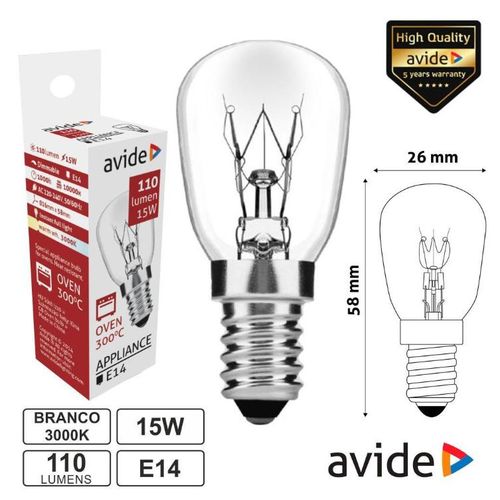 Lâmpada para Forno 300ºC - E14 15W