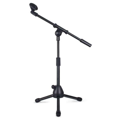 Tripé Pequeno de Microfone com girafa Preto para bombo guitarra etc