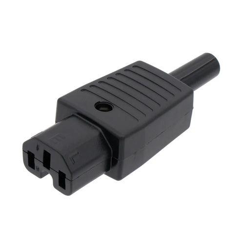 Ficha Tripolar fêmea IEC C15 para montagem
