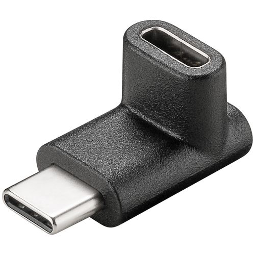 Adaptador USB-C para USB-C lateral de 90°, preto